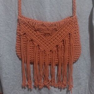 Macrame boho purse